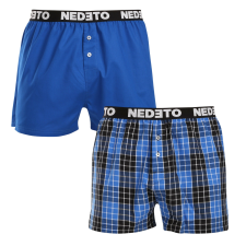 Nedeto 2PACK férfi bő szárú boxeralsók Nedeto többszínű (2NTC012) L férfi alsó