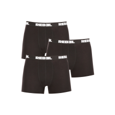 Nedeto 3PACK Férfi boxeralsó Nedeto Rebel black (3NBR001) L