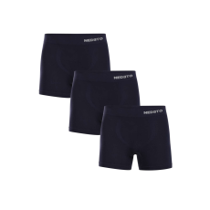 Nedeto 3PACK Férfi boxeralsó Nedeto varrat nélküli bambusz kék (3NDTB002S) XL
