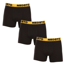Nedeto 3PACK férfi boxeralsók Nedeto fekete (3NBC2) XXL férfi alsó