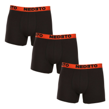Nedeto 3PACK férfi boxeralsók Nedeto fekete (3NBC3) XXL férfi alsó