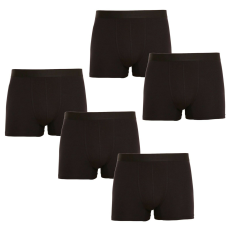 Nedeto 5PACK Férfi boxeralsó Nedeto fekete (5NB001) 4XL