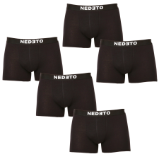 Nedeto 5PACK Férfi boxeralsó Nedeto fekete (5NB001b) 5XL férfi alsó