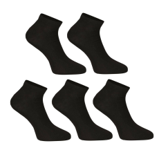 Nedeto 5PACK zokni Nedeto alacsony bambusz fekete (5PBN01) M