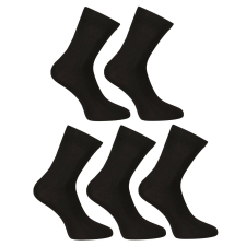 Nedeto 5PACK zokni Nedeto bokazokni bambusz fekete (5PBK01) L férfi zokni