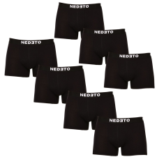 Nedeto 7PACK Férfi boxeralsó Nedeto fekete (7NB001-brand) M férfi alsó
