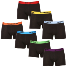 Nedeto 7PACK Férfi boxeralsó Nedeto fekete (7NB001-week) XXL férfi alsó