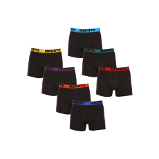 Nedeto 7PACK Férfi boxeralsó Nedeto fekete (7NB002b) 3XL