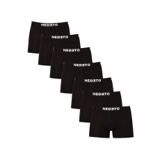 Nedeto 7PACK Férfi boxeralsó Nedeto fekete (7NDTB001-brand) XXL