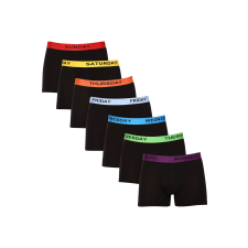 Nedeto 7PACK Férfi boxeralsó Nedeto fekete (7NDTB001-week) 5XL férfi alsó