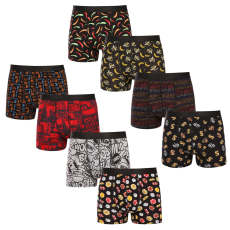 Nedeto 8PACK Férfi boxeralsó Nedeto többszínű (8NBV1) 3XL
