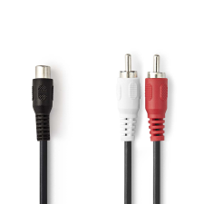 Nedis CAGB24020BK02 RCA anya - 2x RCA apa Kábel (0.2m) (CAGB24020BK02) kábel és adapter
