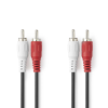 Nedis CAGL24200BK100 2x RCA apa - 2x RCA apa Kábel (10m) (CAGL24200BK100)