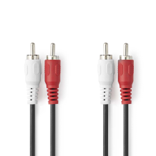 Nedis CAGL24200BK100 2x RCA apa - 2x RCA apa Kábel (10m) (CAGL24200BK100) kábel és adapter