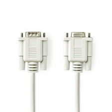 Nedis CCGL52010IV20 D-SUB 9 pin - D-SUB 9 Kábel 2m - Fehér kábel és adapter