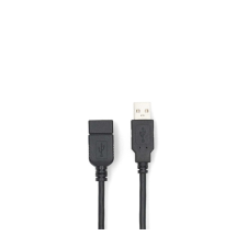 Nedis CCGL60010BK10 USB-A apa - USB-A anya 2.0 Hosszabbító kábel - Fekete (1m) kábel és adapter