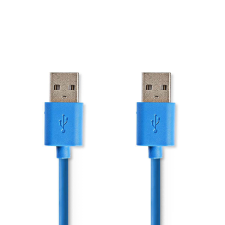Nedis CCGP61000BU10 USB-A apa - USB-A apa Összekötő kábel 1m - Kék kábel és adapter