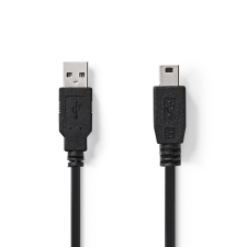 Nedis CCGT60300BK20 USB-A apa - MiniUSB-B apa Összekötő kábel 2m - Fekete kábel és adapter