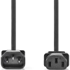 Nedis CEGL10500BK50 táp kábel IEC-320-C14 - IEC-320-C13, 3 x 1mm, hossz 5m (CEGL10500BK50)