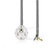 Nedis CEGL11930WT vasaló táp kábel, szövet borítás, 3m (CEGL11930WT) kábel és adapter