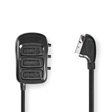 Nedis CVGB31835BK05 Scart kapcsoló, 3x eloszó, 0,50m kábel és adapter