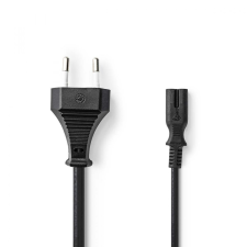 Nedis Európai dugó - IEC-320-C7 tápkábel 0.5m fekete (PCGP11040BK05) kábel és adapter