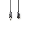 Nedis JACK - JACK Sztereó audiokábel 3m (6.35mm jack apa - 3.5mm jack apa) Szürke (COTH23205GY30)