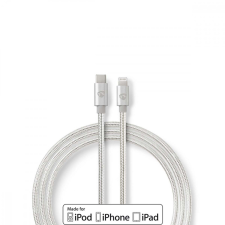 Nedis Lightning Kábel | USB 2.0 | Apple Lightning, 8 Pólusú | USB-C™ Dugasz | 480 Mbps | Aranyozott | 1.00 m | Kerek | Márkás / Nejlon Tok | Aluminium / Ezüst | Ablakos Fedő Doboz kábel és adapter
