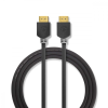 Nedis Nagy Sebességű HDMI ™ kábel Ethernet | HDMI™ Csatlakozó | HDMI™ Csatlakozó | 4K@30Hz | ARC | 10.2 Gbps | 20.0 m | Kerek | PVC | Antracit | Ablakos Doboz