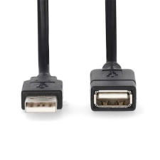 Nedis Nedis USB2.0 hosszabító kábel, hossz 1m, CCGL60010BK10 kábel és adapter