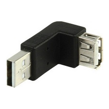 Nedis Nedis USB 2.0 Adapter | A Dugasz - A Aljzat | 90°-ban Hajlított | Fekete kábel és adapter