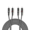Nedis RCA-RCA sztereó audiokábel 5m szürke (COTH24200GY50) (COTH24200GY50)