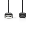 Nedis USB-A apa - MicroUSB-B apa Adatkábel 5m - Fekete