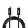 Nedis USB kábel | USB 3.2 Gen 2 | USB-C™ Dugasz | USB-C™ Dugasz | 100 W | 4K@60Hz | 10 Gbps | Nikkelezett | 1.00 m | Kerek | PVC | Fekete | Doboz