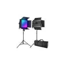 Neewer 2 db NEEWER RGB1200 60 W V4 LED-lámpa szett stúdió lámpa