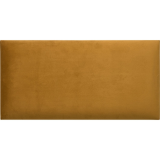 Négyszög alakú fali párna 60 cm x 30 cm sárga bársony lakástextília