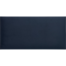 Négyszög alakú fali párna 60 cm x 30 cm sötétkék bársony lakástextília