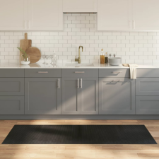  négyszögletű fekete bambusz szőnyeg 70 x 200 cm lakástextília