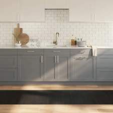  négyszögletű fekete bambusz szőnyeg 70 x 300 cm lakástextília