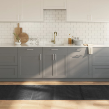  négyszögletű szürke bambusz szőnyeg 80 x 500 cm lakástextília