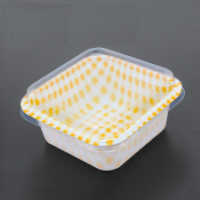  Négyzetes tortadoboz tetővel, Sárga 6db sütés és főzés