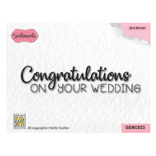 Nellie&#039;s Choice Szilikonbélyegző - Congratulations - Clear Stamps (1 csomag) bélyegző