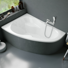  Nelly 160×95 aszimmetrikus kád (jobbos vagy balos) kád, zuhanykabin