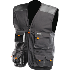 Neo 81-260-S Munkamellény, HD, S/48 65% Poliészter, 35% Pamut, 267g/m2, Vékony Fényvisszaverő Csík, S (81-260-S)