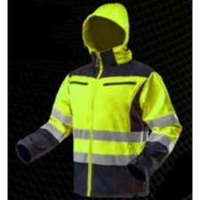 Neo 81-700-XL Munkadzseki, Láthatósági, Softshell, Kapucnival, Sárga, XL (81-700-XL) munkaruha