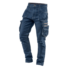 Neo Farmer Munkásnadrág, DENIM, cipzáros oldalzsebekkel, 98% pamut, 410 g/m2, S munkaruha