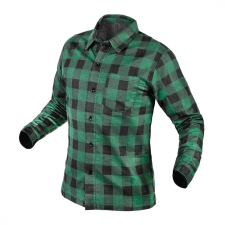 Neo flanel ing, zöld-fekete, 100% pamut, XXL munkaruha