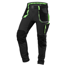 Neo munkásnadrág, Premium, 4 irányban önbeálló anyag, fekete-zöld, XL