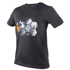  NEO Munkavédelmi póló, hatszög grafika, autóalkatrész minta, 100% pamut, 180g/m2, S (81-680-S)