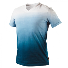 Neo póló, kék árnyékmintás, 100% pamut, 180g/m2, xl munkaruha